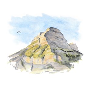 Dent de Crolles Illustration personnalisée à partir d'une photo