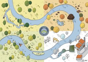 Illustration numérique Fanny audigé rivière pédagogique